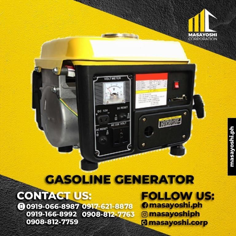 Portable Gasoline Generator 1.0kVa Gasoline Generator Power