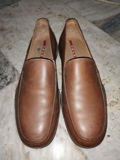 Authentic Prada Brown Loafers with Shoe Tree