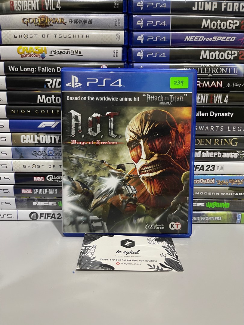 PS4 attack on titan wings of freedom R3 english version cd disc used ...