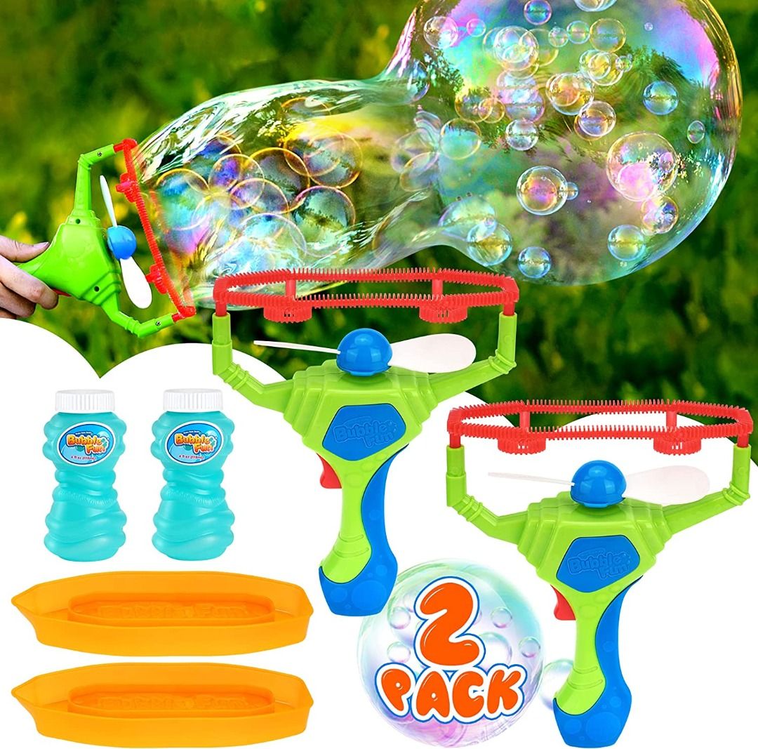 RACPNEL 2 Pack Bubble Machine Bubble Guns for Kids Toddlers