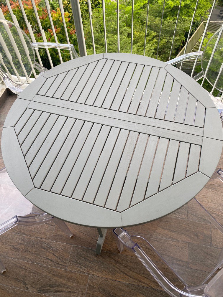Round outdoor table - IKEA Bondholmen, Furniture & Home Living, Outdoor ...