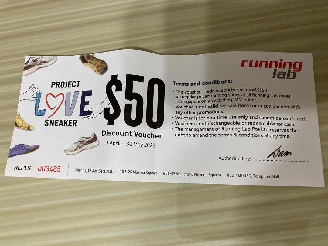 running lab shoe voucher