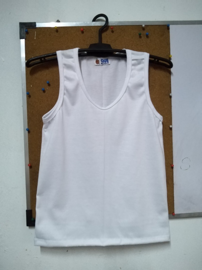 Sando White for Girls, School White Under Shirts for 3-12 y/o (4 Pieces Set)