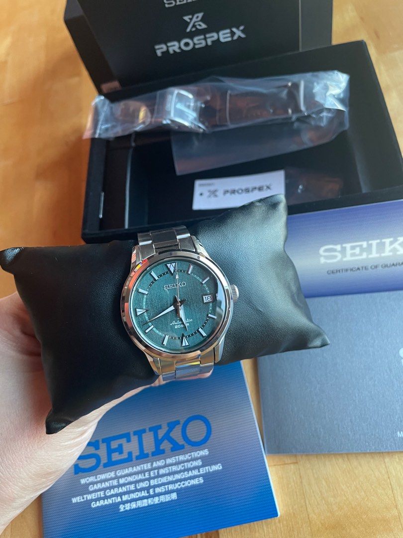 Seiko Alpinist Mystic Forest (Category: Men's Watches) located in Mandaluyong City. Submitted by bamguarnes (Listing ID 1227340395, Image 2). Description: Seiko Alpinist Mystic Forest SPB289j1 Bought January 2023 Hard to get stock in store.