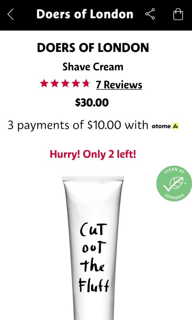 Shaver Doer London Shave Cream, Beauty & Personal Care, Face, Face Care