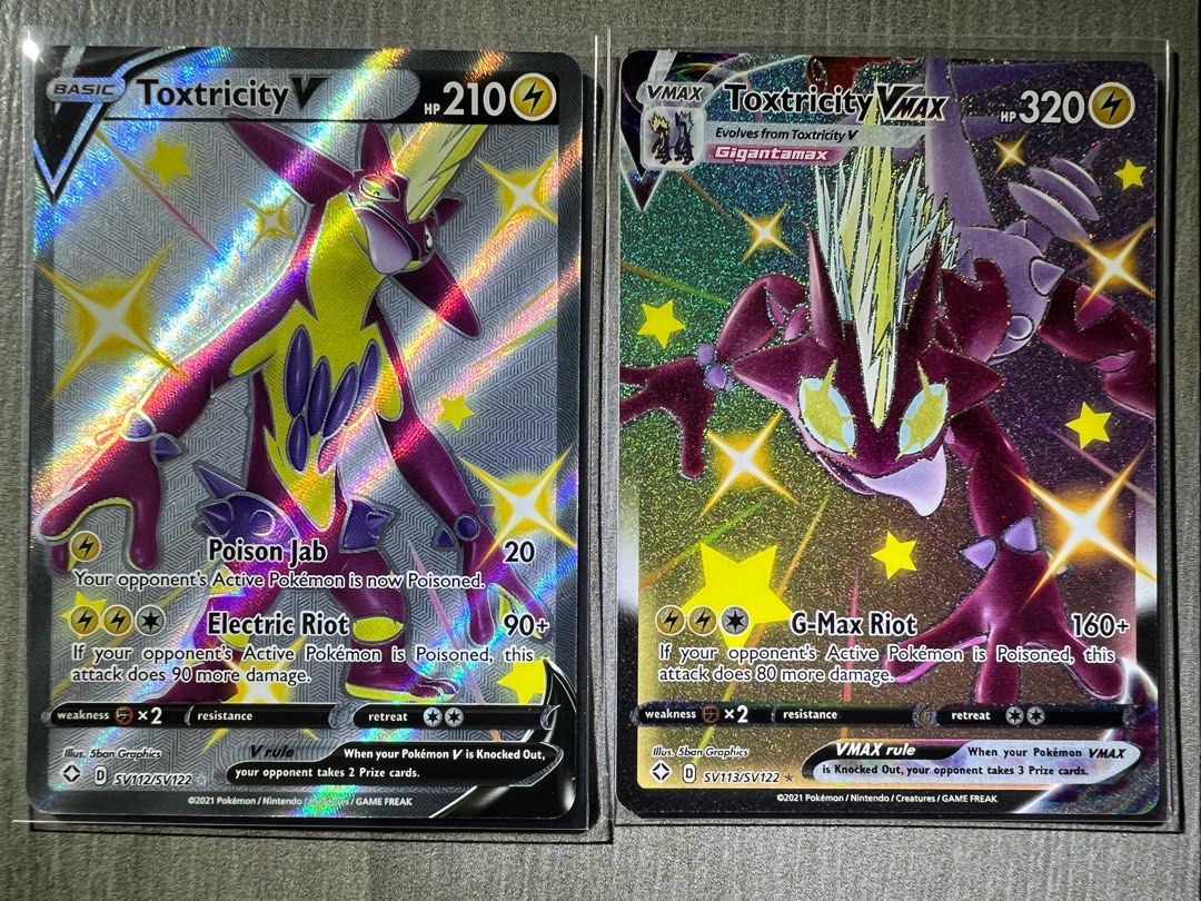 Carta Pokémon Toxtricity Vmax Shiny Destinos Brilhantes