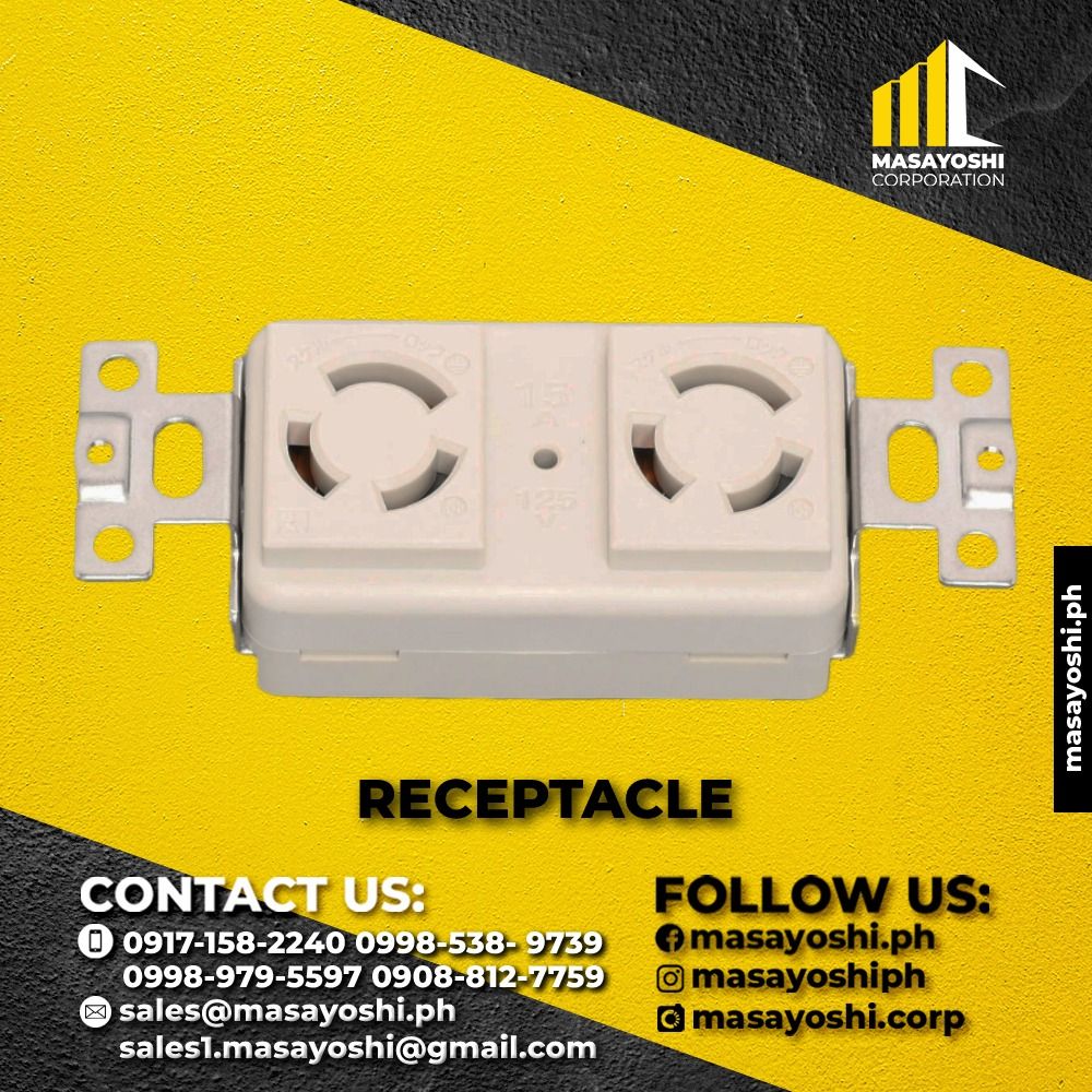 sideways duplex receptacle, 2Pole 3Wire Grounding 15A 125V