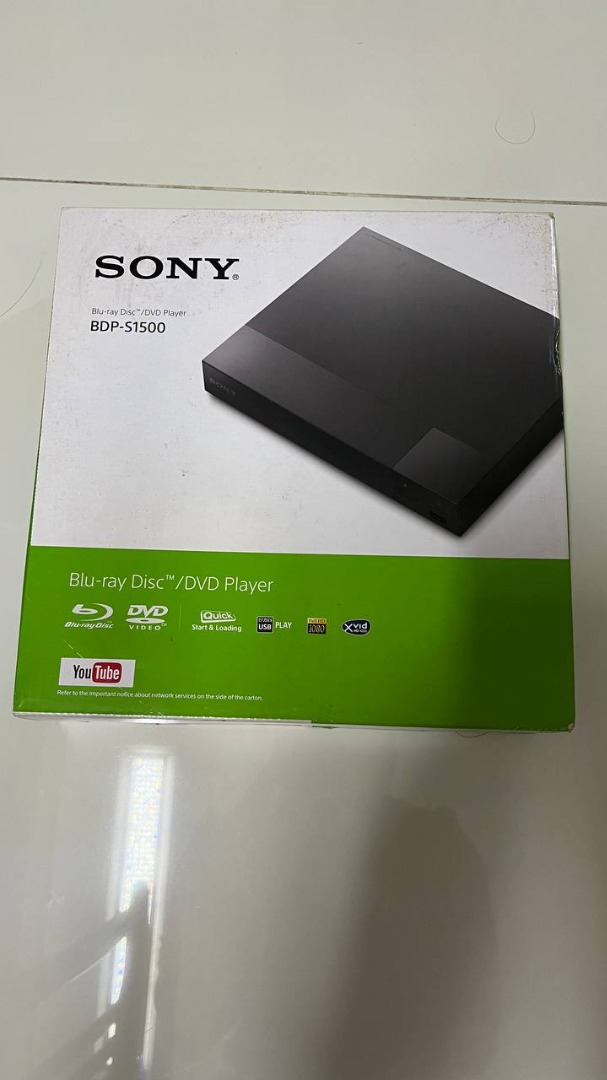 SONY BluRay/DVD Player BDPS1500, TV & Home Appliances, TV