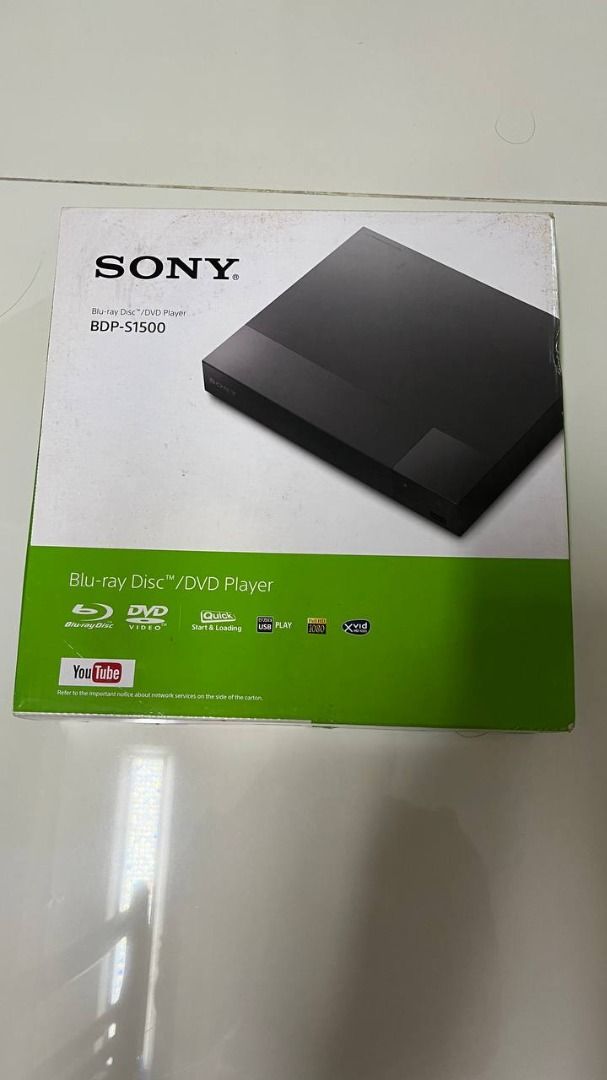 SONY BluRay/DVD Player BDPS1500, TV & Home Appliances, TV & Entertainment, BluRay & Media