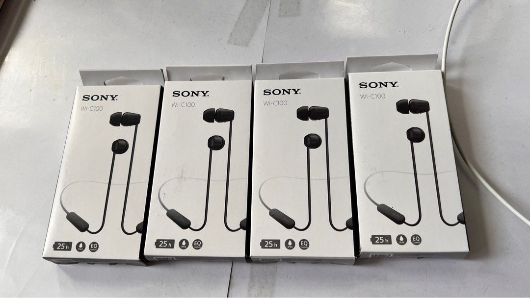 Sony WI-C100 Wireless In-ear Bluetooth Headphones with built-in