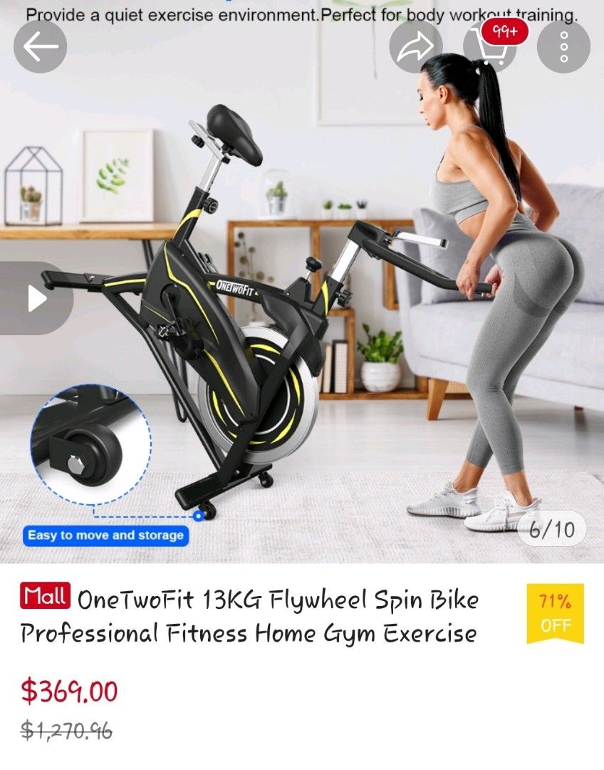 pro fit spin bike 13kg flywheel