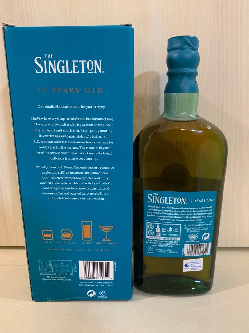The Singleton 12yrs 700ml, Food & Drinks, Alcoholic Beverages on Carousell