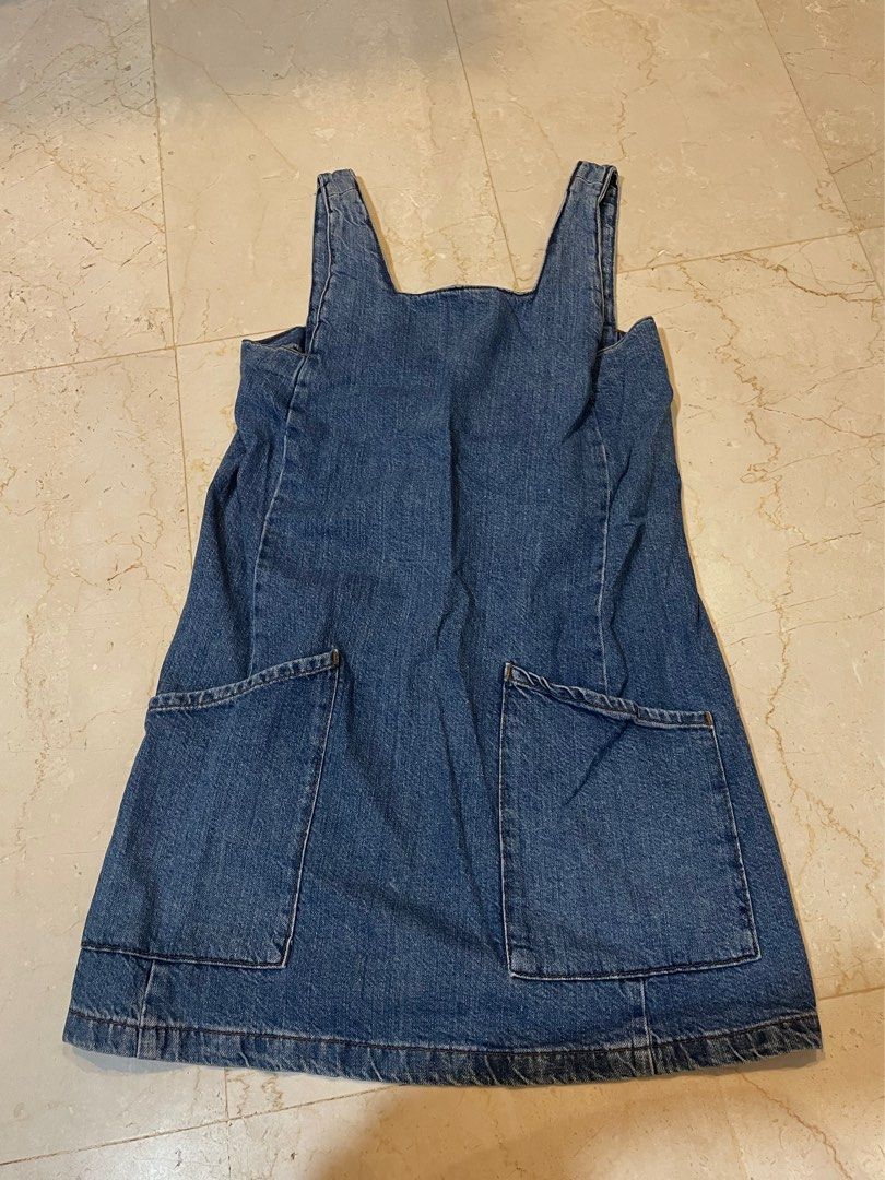 topshop moto denim pinafore dress Topshop Moto Bleach Denim Pinafore Dress, $60 | Nordstrom