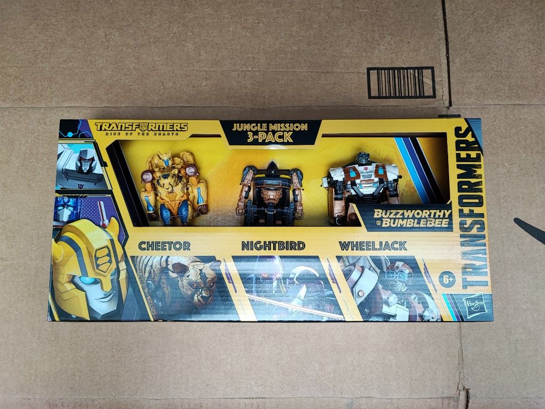TRANSFORMERS RISE OF THE BEASTS JUNGLE MISSION 3PACK, 興趣及遊戲, 玩具 & 遊戲類