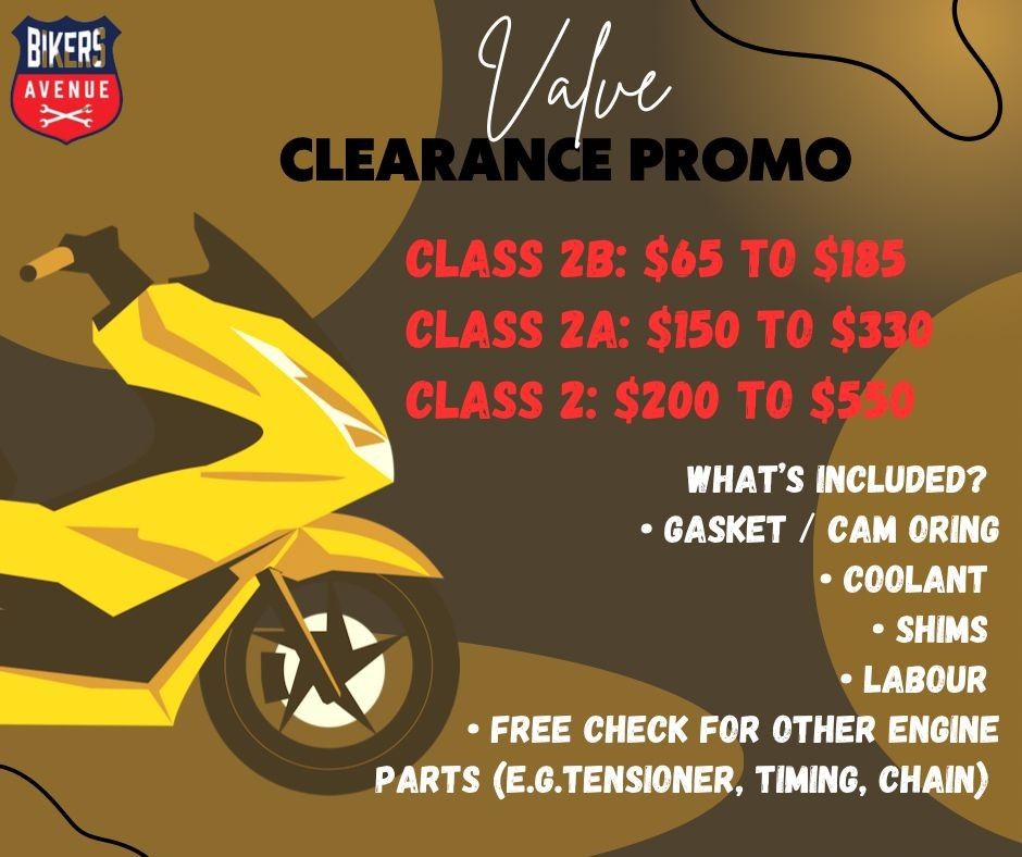 Valve clearance promo(*Raya special*), Motorcycles, Motorcycle