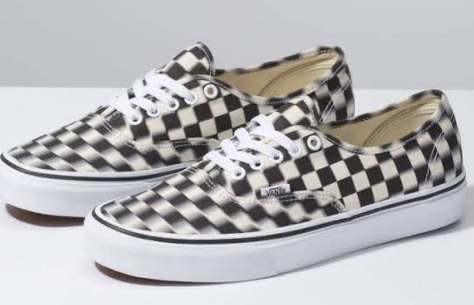 Vans checkered shop blurred