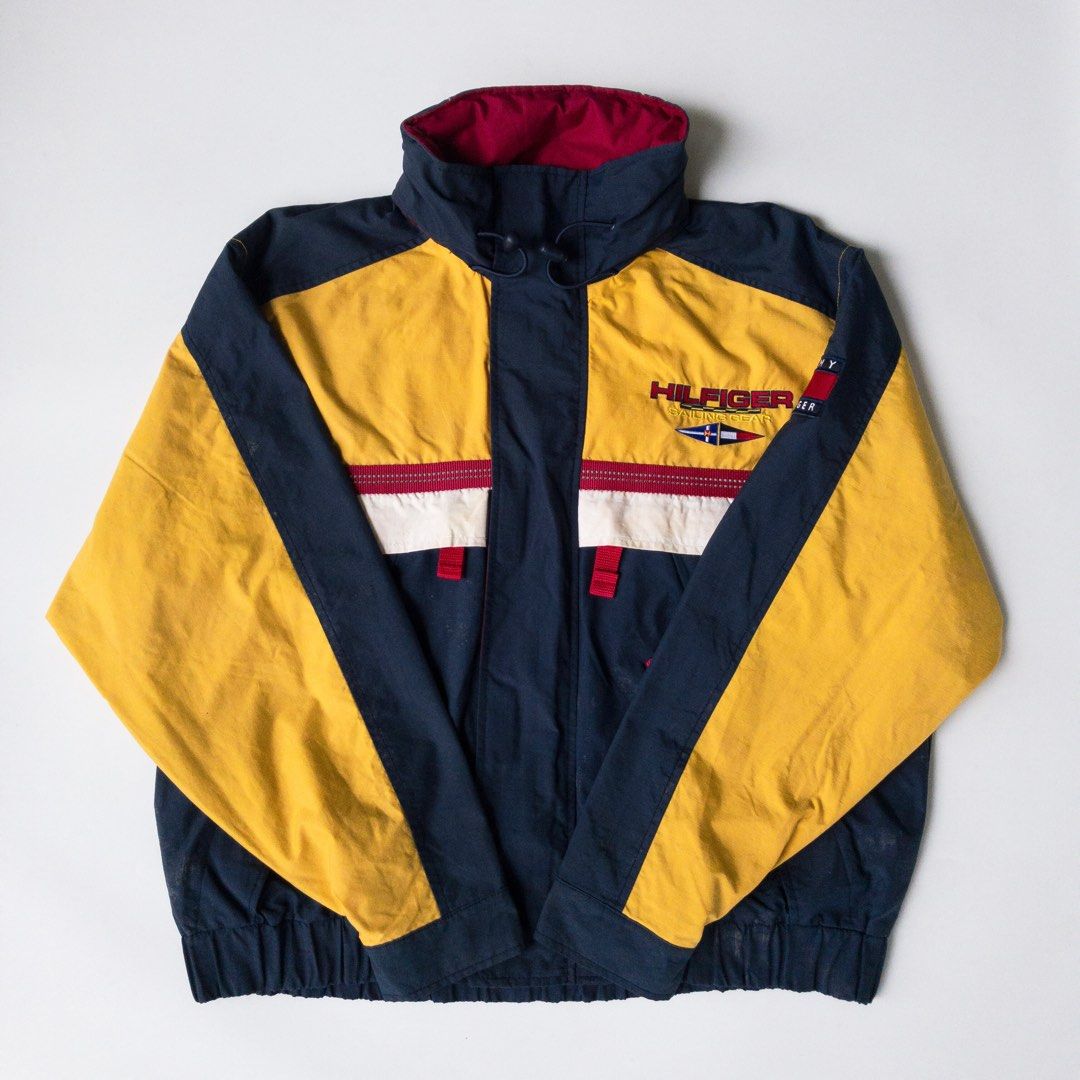 Vintage 90 s Tommy Hilfiger Sailing Gear Hidden Hood Jacket