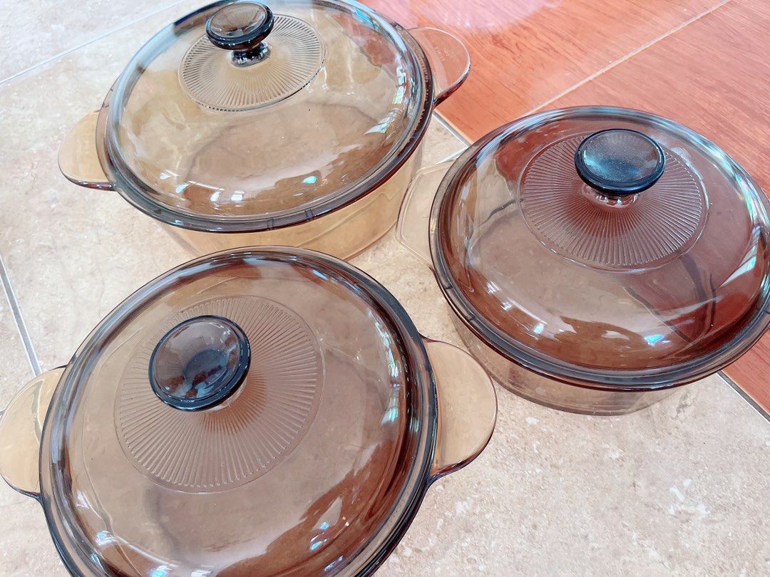 Visions bundle (Category: Cookware & Accessories) located in Silay City. Submitted by royal_salisbury.0215 (Listing ID 1227263698, Image 1). Description: Clearance sale items!!! You will get: Visions bundle 1 Visions Versapot Made in France with Pyrex lid (3.25l capacity) very minimal scratches Price: 3,200 1 Visions Made in France with Pyrex lid ( 2.25l capacity) with signs of usage Price: 2,600 1 Arc France casserole with Pyrex lid (2l capacity