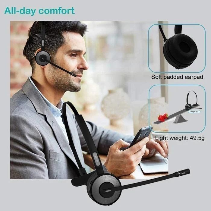 YAMAY M98 Bluetooth Wireless Headset With Microphone For Work Zoom