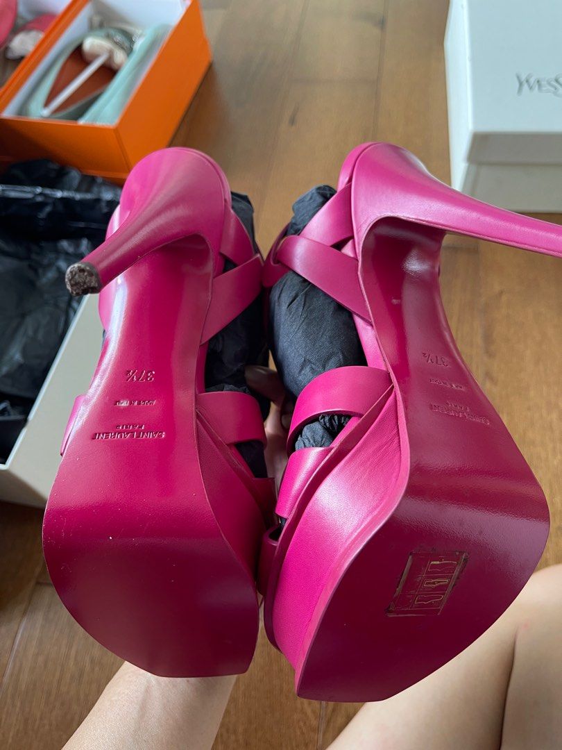 Ysl hotsell pink heels