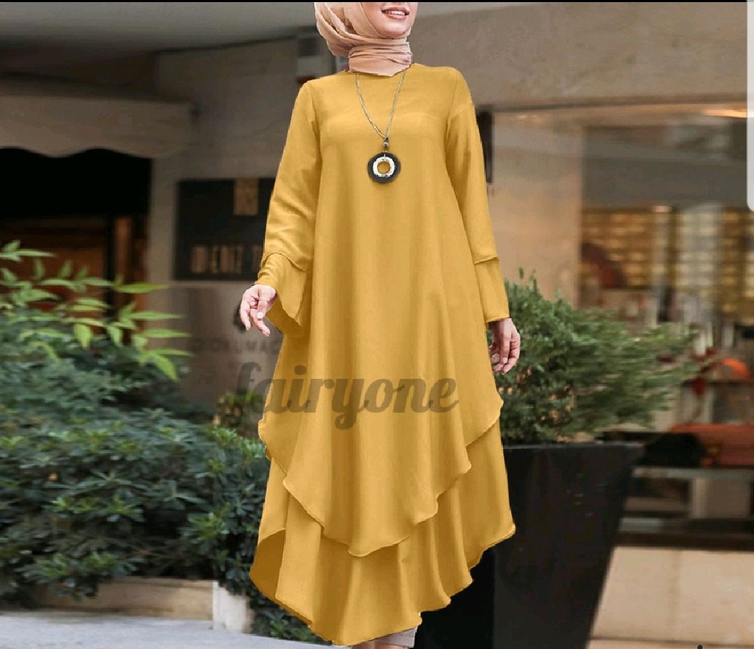 ZANZEA Women Chiffon Blouse Muslim Fashion Long Tops Long Sleeve