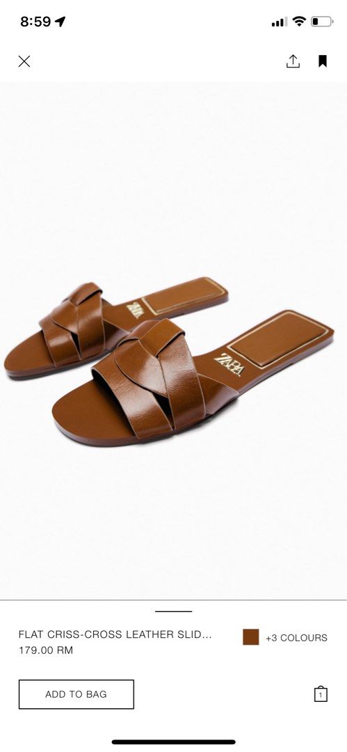 Leather sales slider sandals