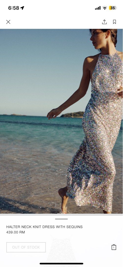 Knot halter dress zara clearance