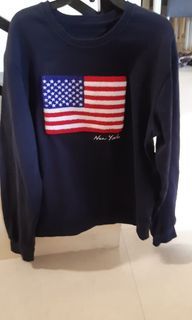 Zara Man Navy Blue Sweat Shirt