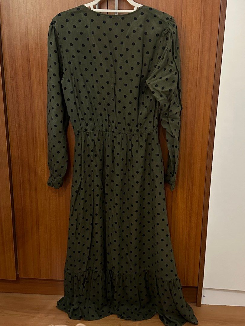zara green polka dot dress stevie slip dress grace red / x-large main image 1