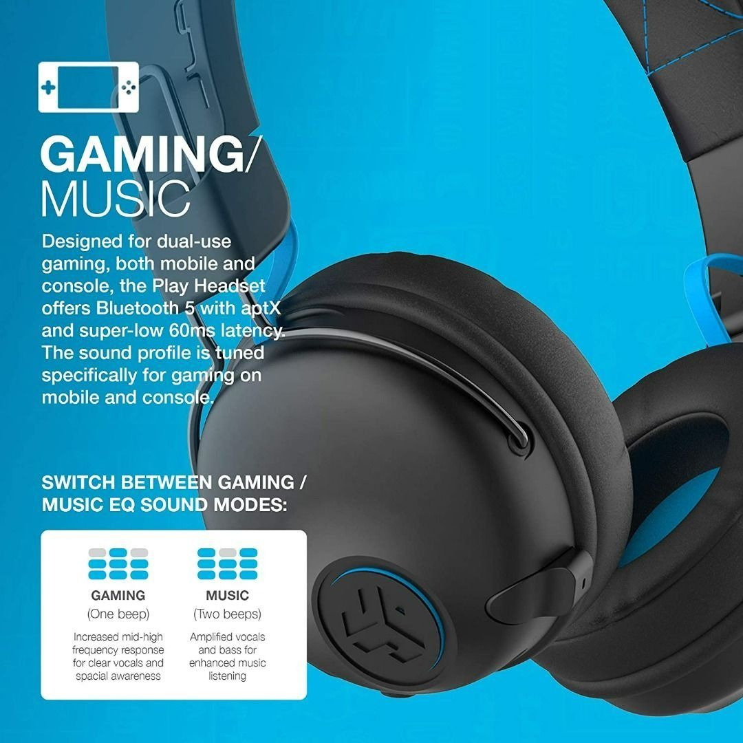 1903 JLab Go Play Gaming Wireless Headset 22 Hour Bluetooth 5