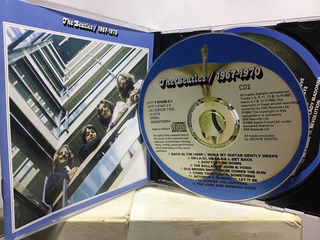 2x CD The Beatles Blue Album 1967 1970 OOP DOUBLE DISC ORIGINAL PRESS 2x-cd-the-beatles-blue-album-1967-1970-oop-double-disc-original-press
