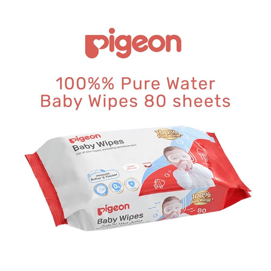 80s x 6 12 24 packs Pigeon Baby Wet Wipes 100 Pure Water Wet Wipe Wet Tissue 100 real