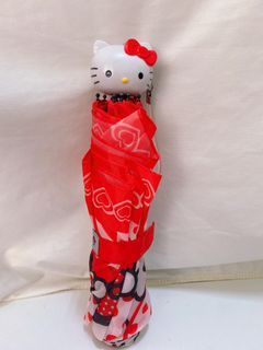 極新 可愛  Hello Kitty 造型  手把柄頭  折疊雨傘 雨具  凱蒂貓 長柄 三折摺疊 遮陽傘 晴雨傘