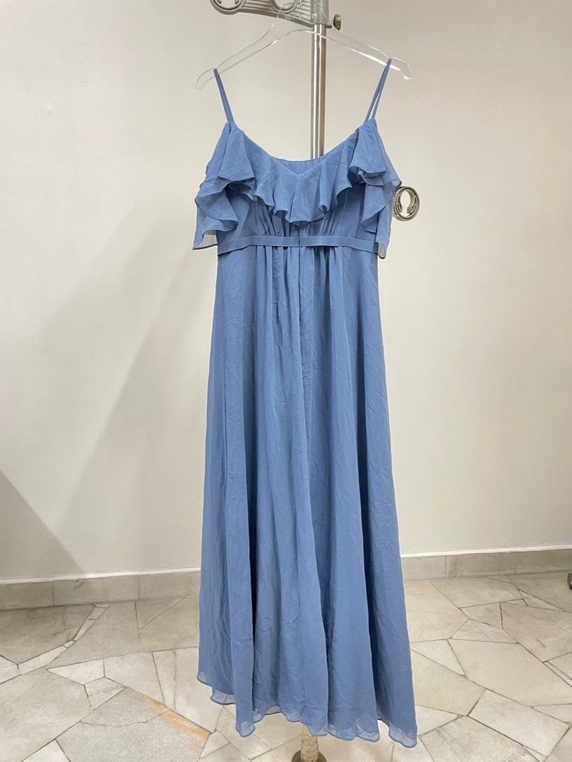 David's bridal online dusty blue dresses
