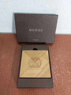 義大利 Gucci 竹製 GG logo 益智 七巧板 拼圖