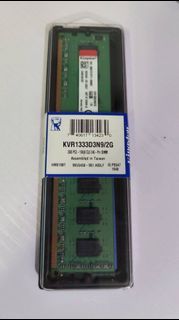 全新 金士頓Kingston DDR3 1333 2GB 2G KVR1333D3N92G雙面 記憶體