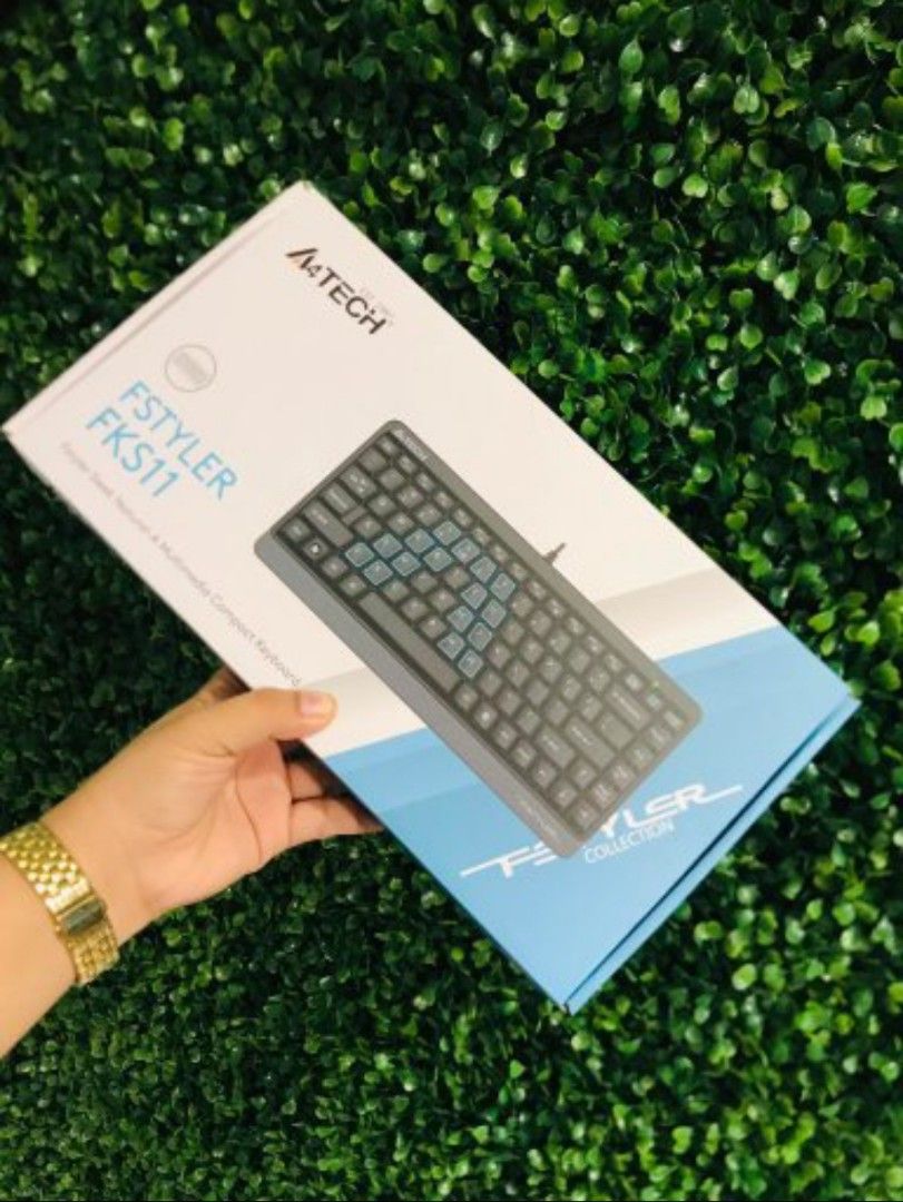 ⚡A4Tech FKS11 Fstyler Compact Size Wired Keyboard USB Grey on Carousell