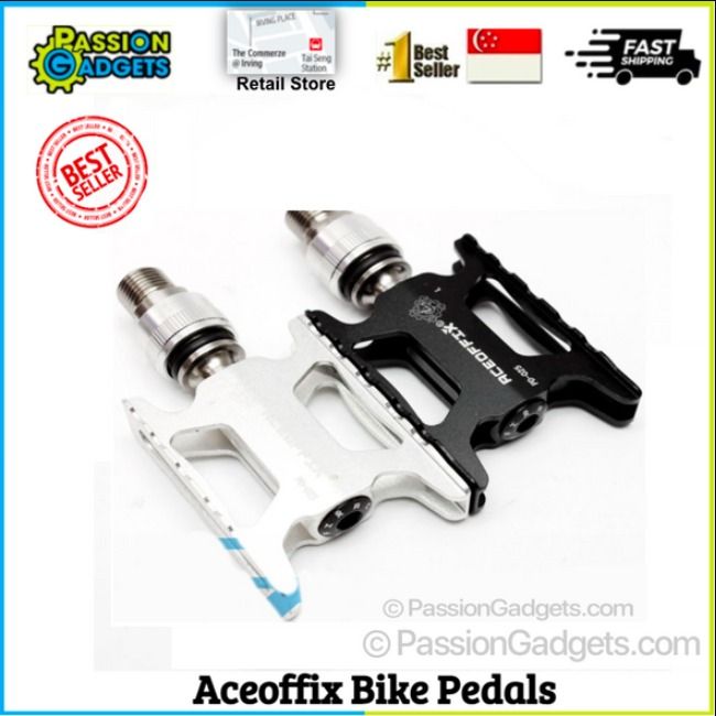 Aceoffix Bike Pedals Left Right Quick Release For Brompton Bike