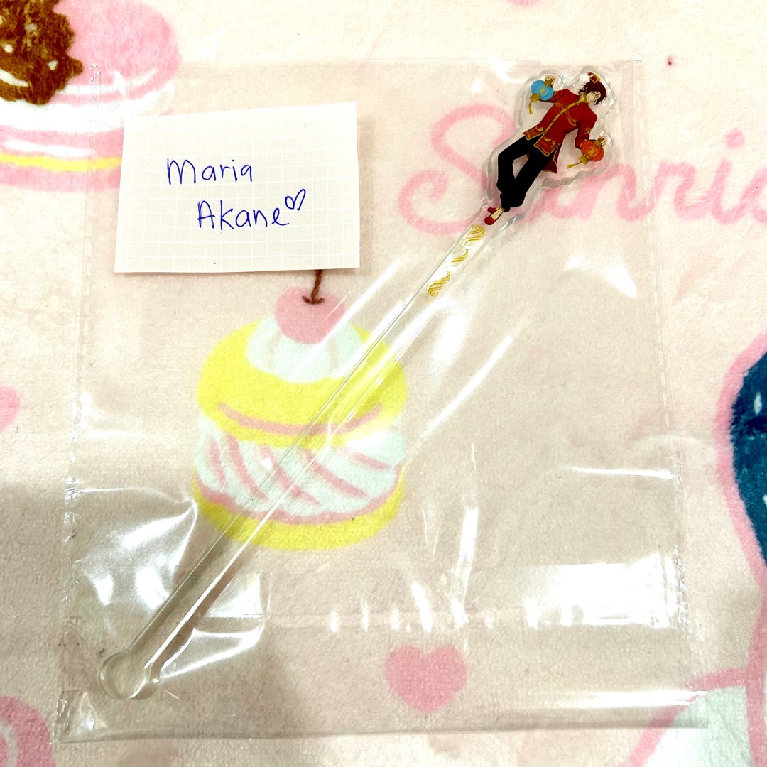 Acrylic muddler Rin matsuoka cafe collab, Hobbies & Toys, Collectibles