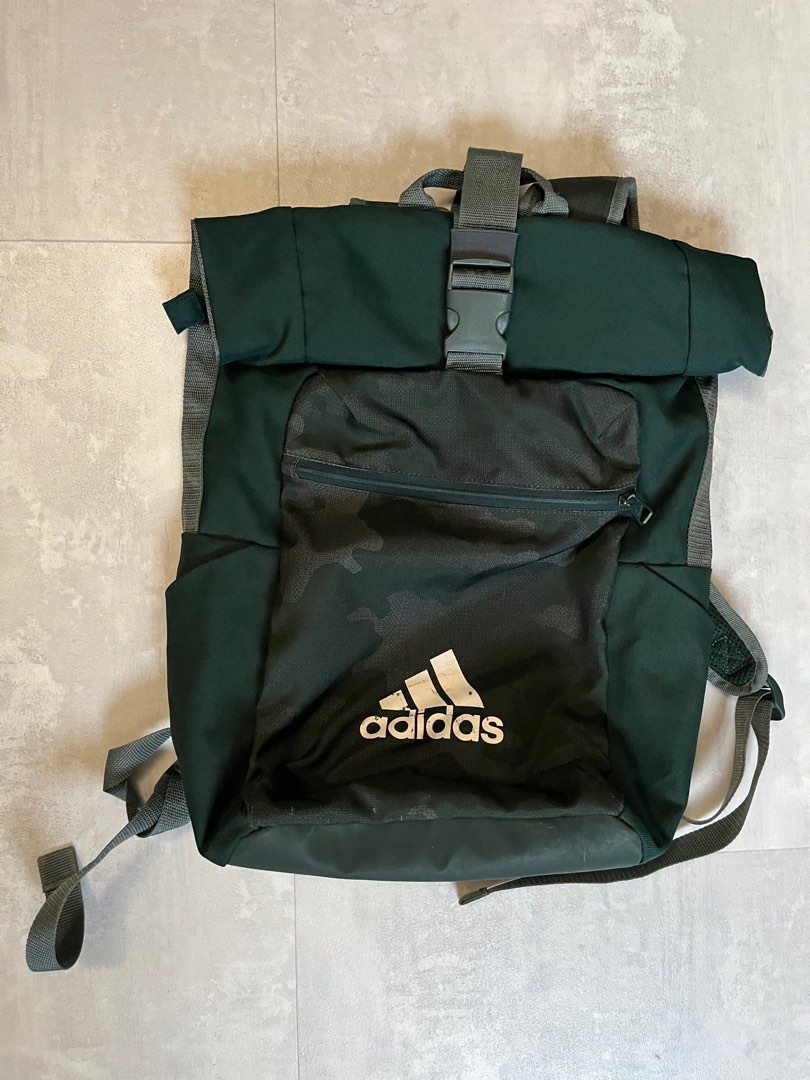 Adidas dark green backpack, Men's Fashion, Bags, Backpacks on Carousell