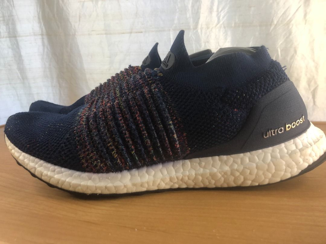 Adidas ultra boost laceless navy clearance
