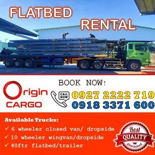 Affordable Truck for rent Flatbed, Boomtruck, 10 wheeler wingvan/dropside