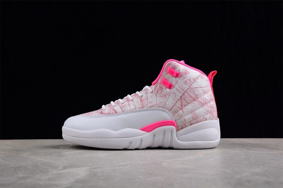 Air Jordan 12 Retro Arctic Pink GS Women s Fashion Footwear