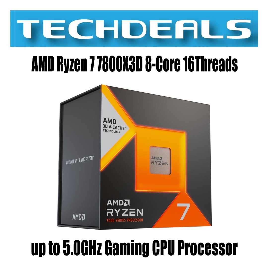 AMD Ryzen 7 7800X3D 8-Core 16Threads up to 5.0GHz Gaming CPU Processor ...