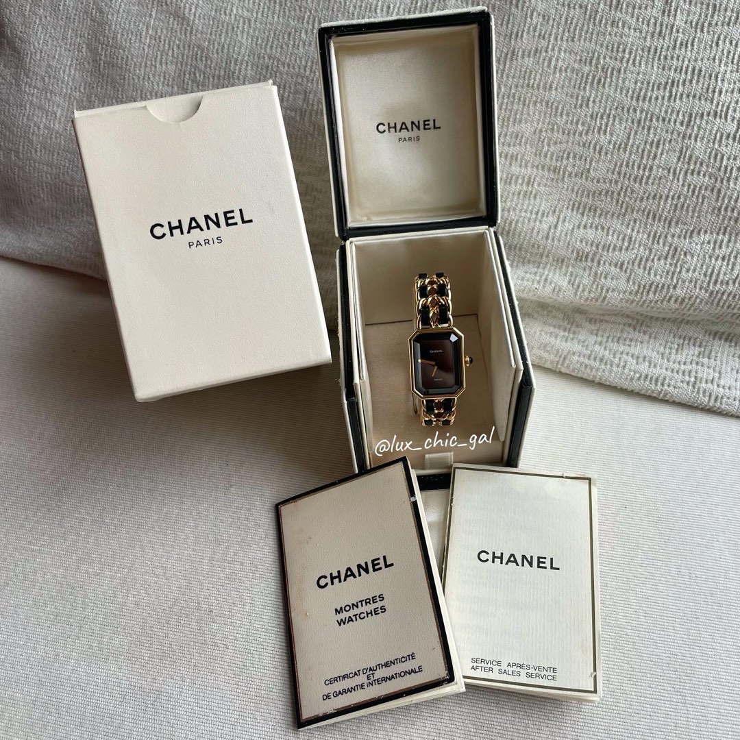 SOLD**AUTHENTIC CHANEL Size S Vintage Premiere Watch 24k Gold Hardware  ✓AUTHENTICITY CERT, Luxury, Watches on Carousell