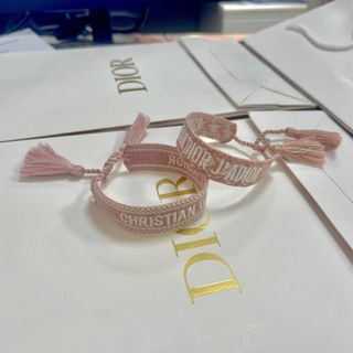 Authentic Dior Woven Bracelet Light Pink (2pc)