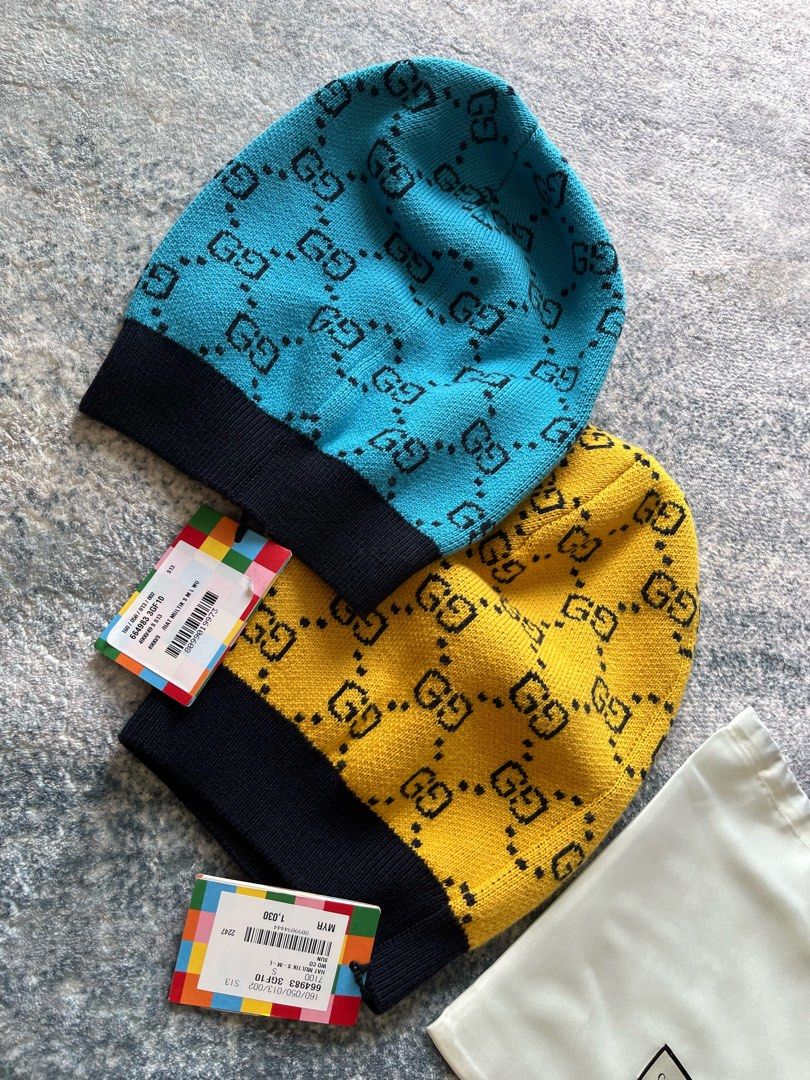 Gucci monogram beanie on sale