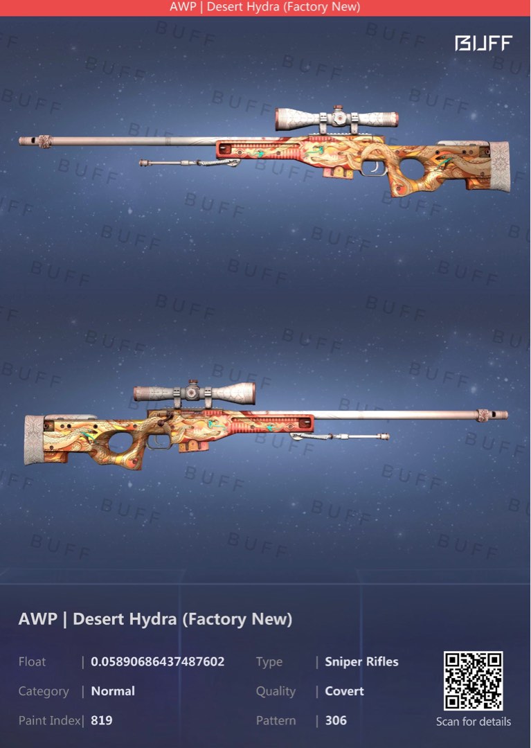 AWP Desert Hydra FN csgo, Video Gaming, Gaming Accessories, InGame