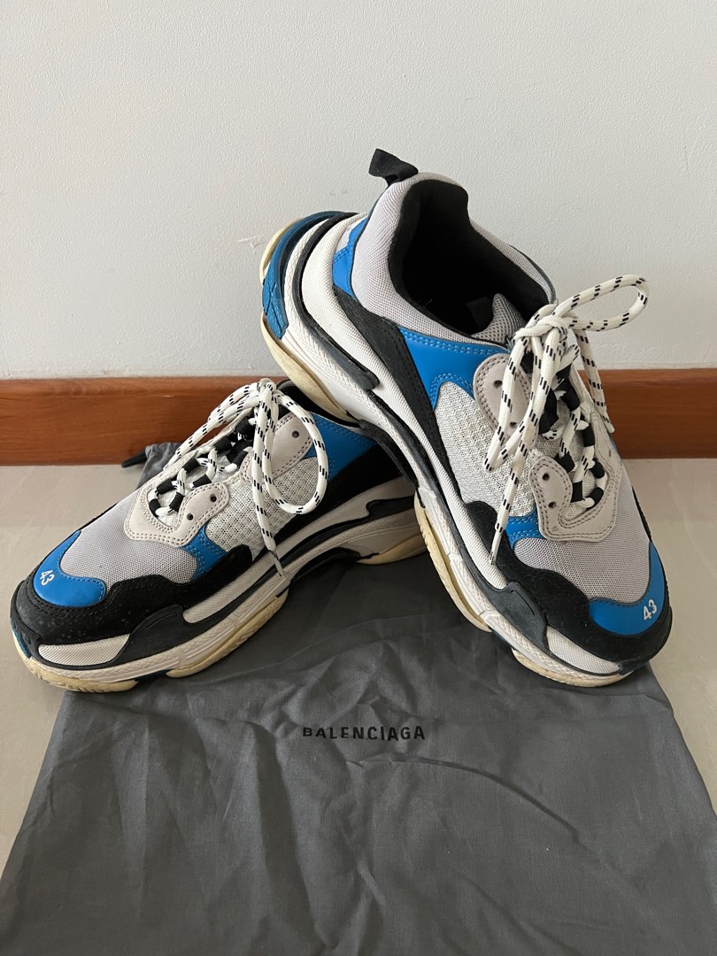 Balenciaga triple s black and blue 2025