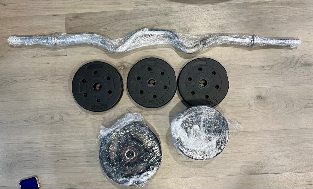 Barbell Curl Set, Sports Equipment, Exercise & Fitness, Weights